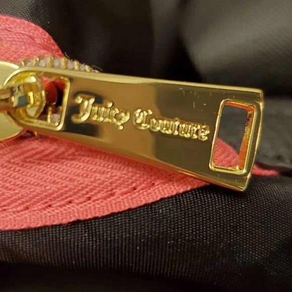 Juicy Couture Black and Pink Quilted Weekender Tote with Sporty Stripes - Picture 15 of 15